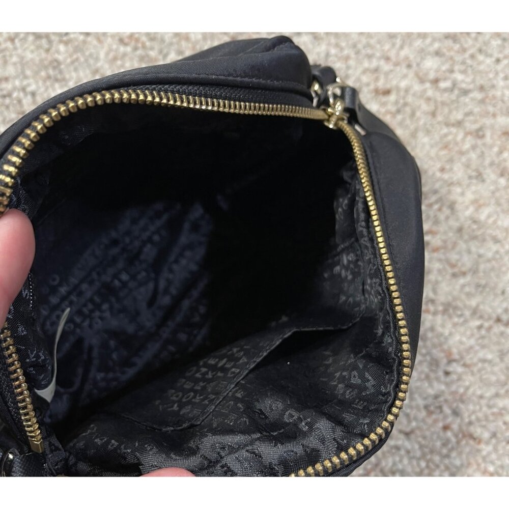 Kate Spade Crossbody Bag Purse Nylon Black Small Gold Hardware - Picture 9 of 10